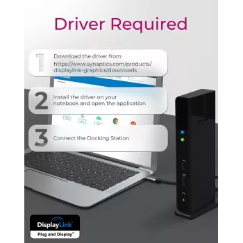 ICY BOX IB-DK2251AC USB 3.2 Gen 2 Type-A dokstacija, melna