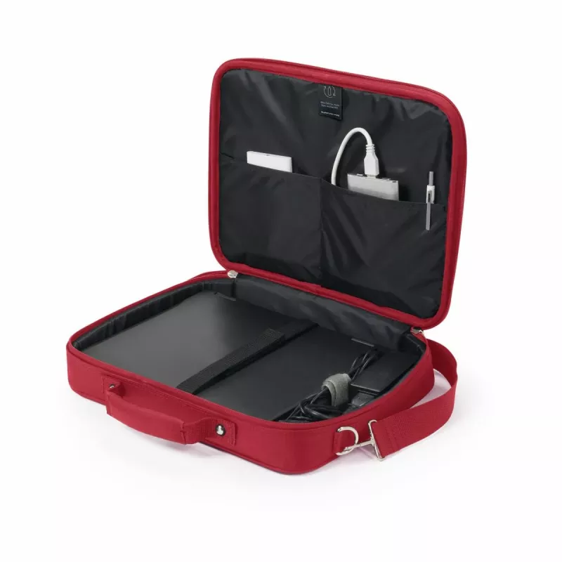 DICOTA Eco Multi Base - 14-15.6 collu portatīvā datora maciņš - Sarkans / 300d Rpet Poliesters