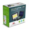 Āra saules LED prožektors MACLEAN MCE438, 5W, 400 lm, IP44, Li-Ion 5.2V, sienas montāža, balta gaisma, melns
