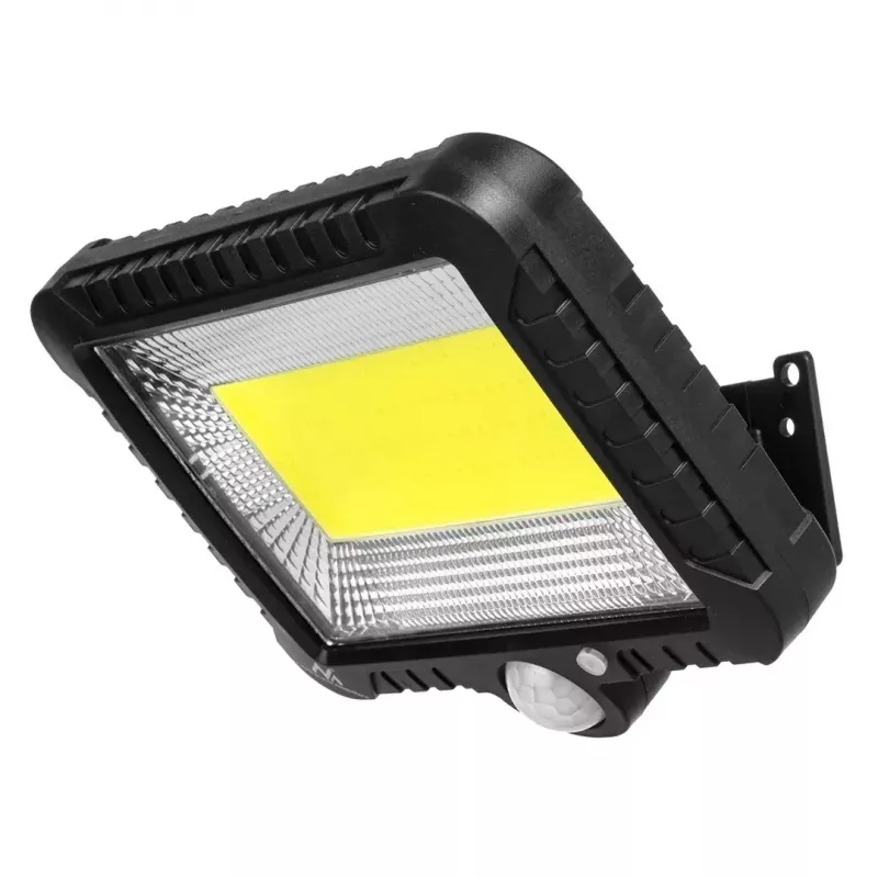 Āra saules LED prožektors MACLEAN MCE438, 5W, 400 lm, IP44, Li-Ion 5.2V, sienas montāža, balta gaisma, melns