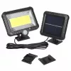 Āra saules LED prožektors MACLEAN MCE438, 5W, 400 lm, IP44, Li-Ion 5.2V, sienas montāža, balta gaisma, melns