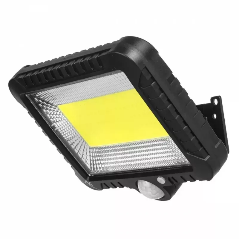 Āra saules LED prožektors MACLEAN MCE438, 5W, 400 lm, IP44, Li-Ion 5.2V, sienas montāža, balta gaisma, melns