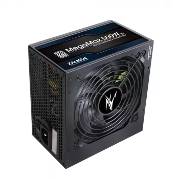 Zalman ZM500-TXII V2 MegaMax 500 W barošanas bloks, 80PLUS 230V EU STANDARD, 20+4 pin ATX, melns