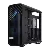 PC korpuss Fractal Design Torrent Tower Black — ATX/EATX/ITX, 2x180mm priekšējie ventilatori, 2x3.5 collu un 4x2.5 collu vietas, rūdīts stikls