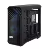 PC korpuss Fractal Design Torrent Tower Black — ATX/EATX/ITX, 2x180mm priekšējie ventilatori, 2x3.5 collu un 4x2.5 collu vietas, rūdīts stikls