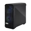 PC korpuss Fractal Design Torrent Tower Black — ATX/EATX/ITX, 2x180mm priekšējie ventilatori, 2x3.5 collu un 4x2.5 collu vietas, rūdīts stikls