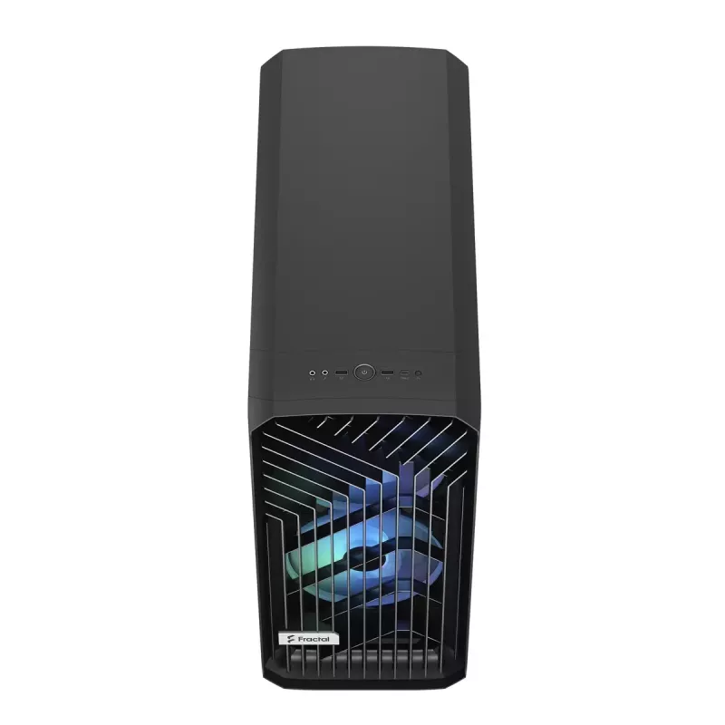 PC korpuss Fractal Design Torrent Tower Black — ATX/EATX/ITX, 2x180mm priekšējie ventilatori, 2x3.5 collu un 4x2.5 collu vietas, rūdīts stikls