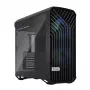 PC korpuss Fractal Design Torrent Tower Black — ATX/EATX/ITX, 2x180mm priekšējie ventilatori, 2x3.5 collu un 4x2.5 collu vietas, rūdīts stikls