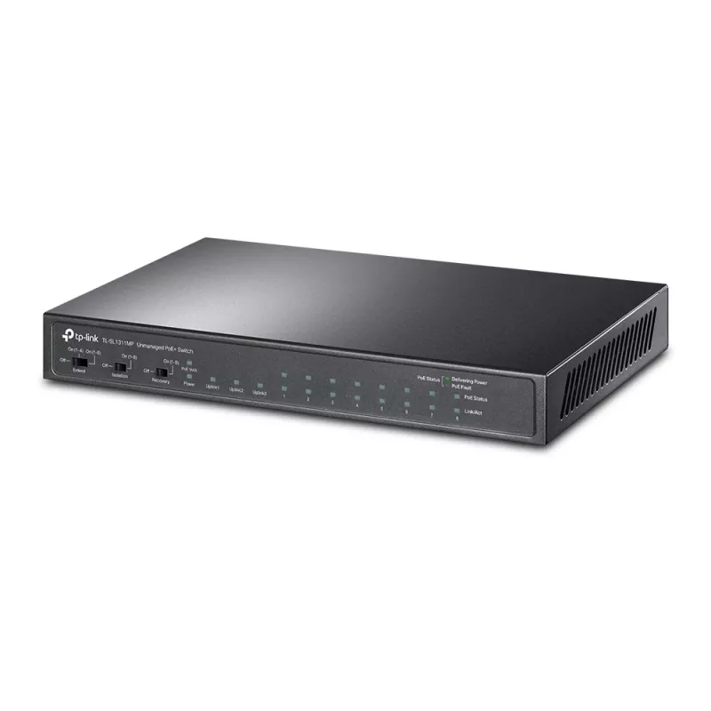 TP-Link TL-SL1311MP 8 portu 10/100Mbps + 3 portu Gigabit darbvirsmas slēdzis ar 8 portu PoE+