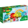 LEGO DUPLO vilciens ar numuriem 10954 – mācību vilciens ar numurētiem vagoniem skaitīšanai un šķirošanai