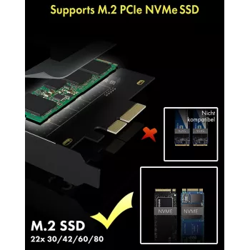 ICY BOX IB-PCI208-HS interfeisa karte / adapteris iekšējais M.2