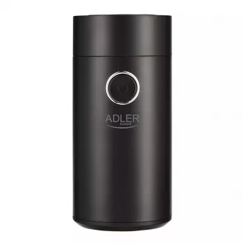 Kafijas dzirnaviņas Adler AD4446BS — 150 W, nerūsējošā tērauda dzirnaviņas, 75 g pupiņu tvertne, melna