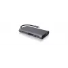 ICY BOX IB-DK4040-CPD Vadu USB 3.2 Gen 1 (3.1 Gen 1) Type-C dokstacija, antracīta/melna