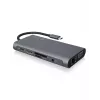 ICY BOX IB-DK4040-CPD Vadu USB 3.2 Gen 1 (3.1 Gen 1) Type-C dokstacija, antracīta/melna