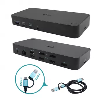 i-tec USB 3.0 / USB-C / Thunderbolt 3x 4K Dockingstacija + Power Delivery 100W