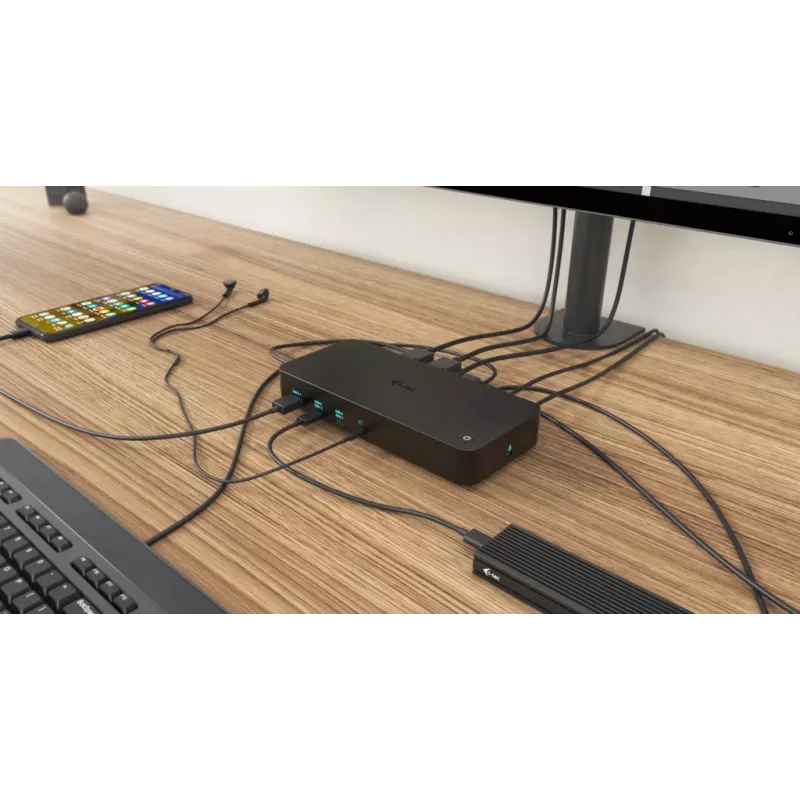 i-tec USB 3.0 / USB-C / Thunderbolt 3x 4K Dockingstacija + Power Delivery 100W