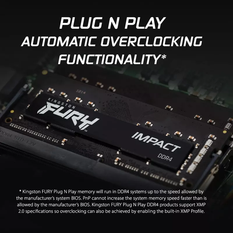 Kingston FURY Impact 16GB (2x8GB) DDR4 3200MHz CL20 SODIMM atmiņas komplekts