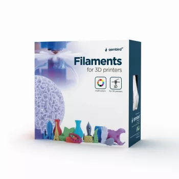 GEMBIRD ABS pavediens - Sudrabs - 1.75mm - 1kg