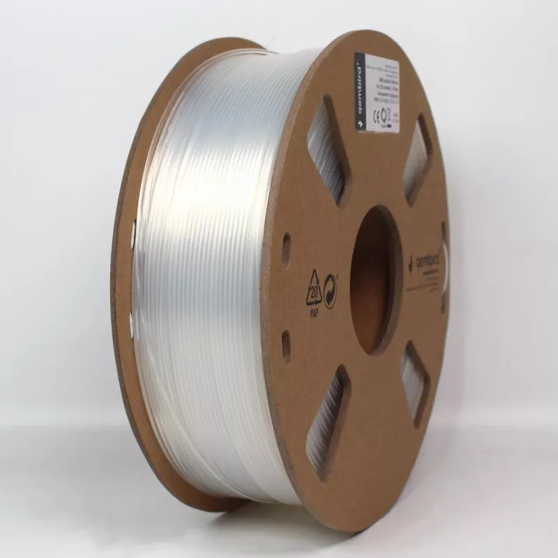 Gembird ABS 3D drukas filaments 1,75 mm, 1 kg, caurspīdīgs