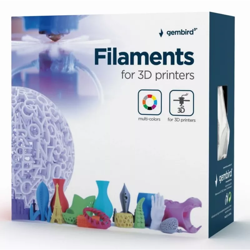 GEMBIRD PLA-PLUS filament, balts, 1.75 mm, 1 kg