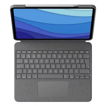 LOGITECH Combo Touch - iPad Pro 12.9 collu (5. paaudze) - Angļu QWERTY tastatūra