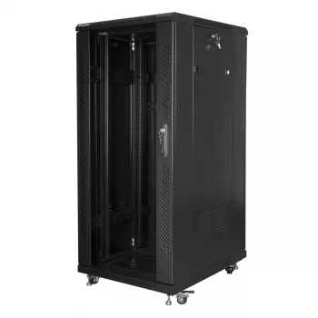 Brīvi stāvošs skapis Lanberg FF01-6827-12BL 27U 19 inch melns