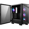 MSI MPG VELOX 100R vidēja izmēra PC korpuss, E-ATX, rūdīts stikls, 4x 120 mm ARGB ventilatori, 2x USB 3.0 + 1x USB-C, 2x 3,5″ + 2x 2,5″ ietvari, melns