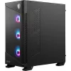 MSI MPG VELOX 100R vidēja izmēra PC korpuss, E-ATX, rūdīts stikls, 4x 120 mm ARGB ventilatori, 2x USB 3.0 + 1x USB-C, 2x 3,5″ + 2x 2,5″ ietvari, melns