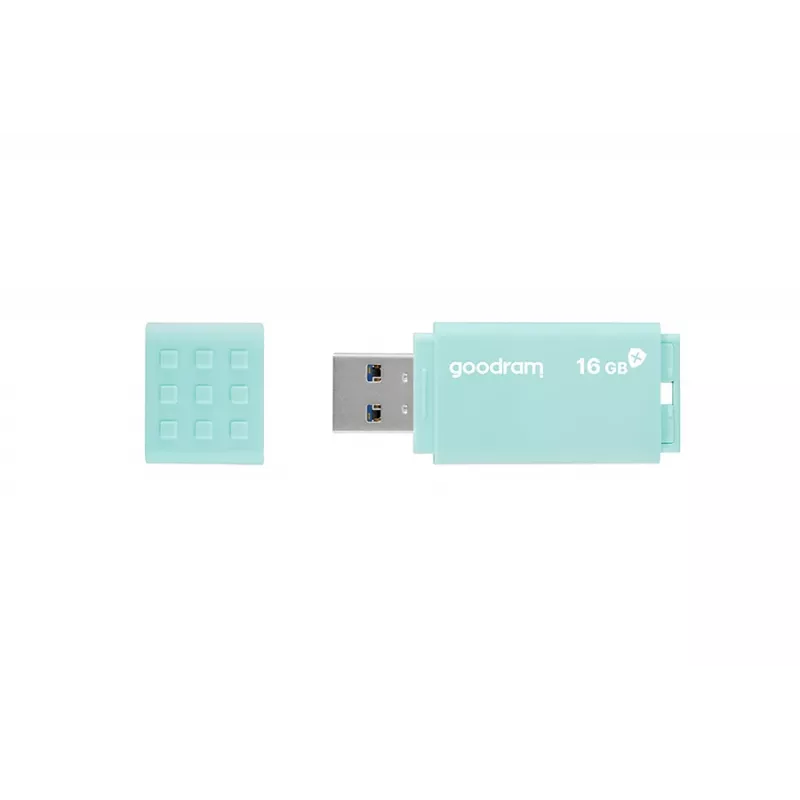 USB zibatmiņa GOODRAM UME3 CARE 16 GB USB Type-A 3.2 Gen 1 (lasīšana 60 MB/s, rakstīšana 20 MB/s) tirkīza