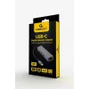 Docking adapter Gembird A-CMU3-LAN-01 — USB-C 3.2 Gen 1, 1× Gigabit LAN, 3× USB-A, metāla korpuss, pelēks