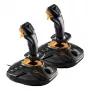 Thrustmaster T.16000M FCS SPACE SIM DUO Melns, Oranžs USB Sviras Vadības ierīce Analogs / Digitāls PC