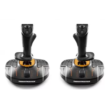 Thrustmaster T.16000M FCS SPACE SIM DUO Melns, Oranžs USB Sviras Vadības ierīce Analogs / Digitāls PC