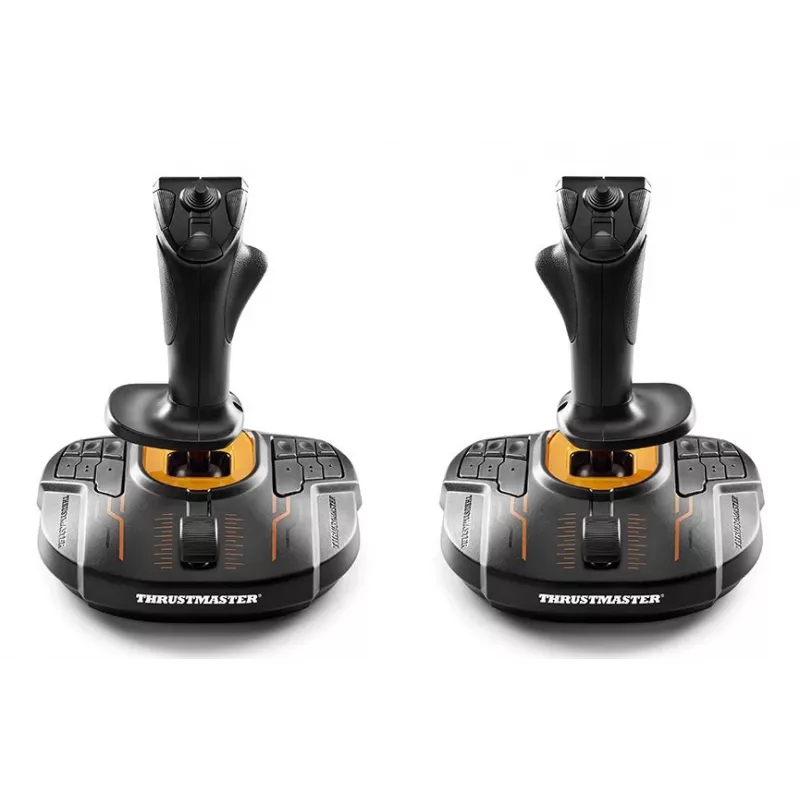 Thrustmaster T.16000M FCS SPACE SIM DUO Melns, Oranžs USB Sviras Vadības ierīce Analogs / Digitāls PC