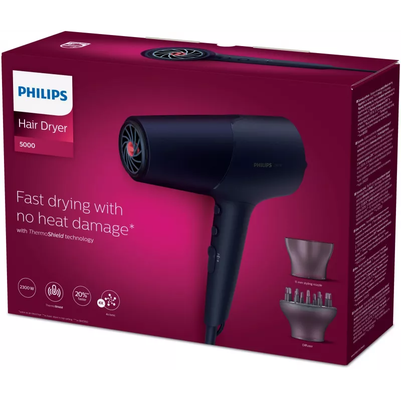 Philips 5000 sērijas BHD510/00 matu fēns, 2300 W, jonizējošs, ar difuzoru