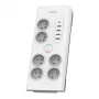 Philips SPN7060WA/60 pārsprieguma aizsargs balts 6 kontaktligzdas 2 m