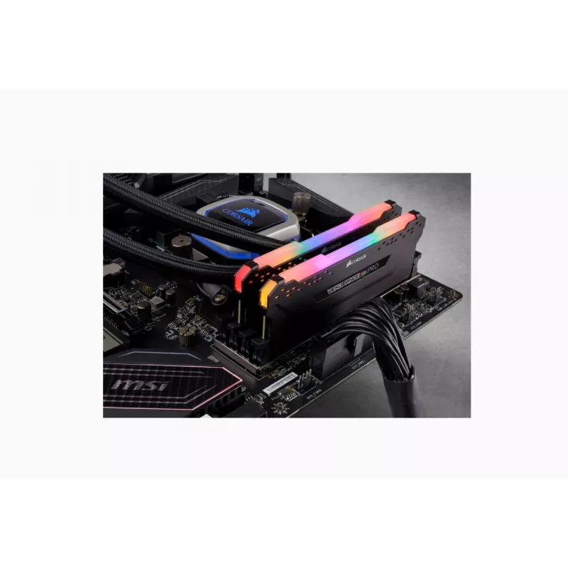 CORSAIR Vengeance RGB Pro 32GB (2x16GB) DDR4 3200MHz CL16 Atmiņas komplekts melns