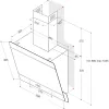 Whirlpool AKR 65F LM K Sienas tvaika nosūcējs Melns 375 m³/h