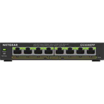NETGEAR 8-Port Gigabit Ethernet PoE+ Slēdzis (GS308EPP)