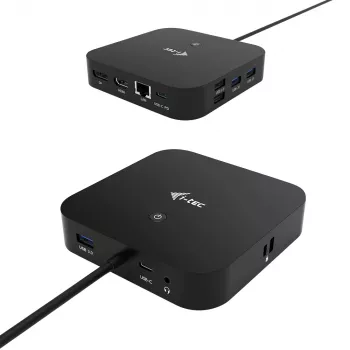 i-tec USB-C HDMI DP dokstacija ar 100 W barošanu