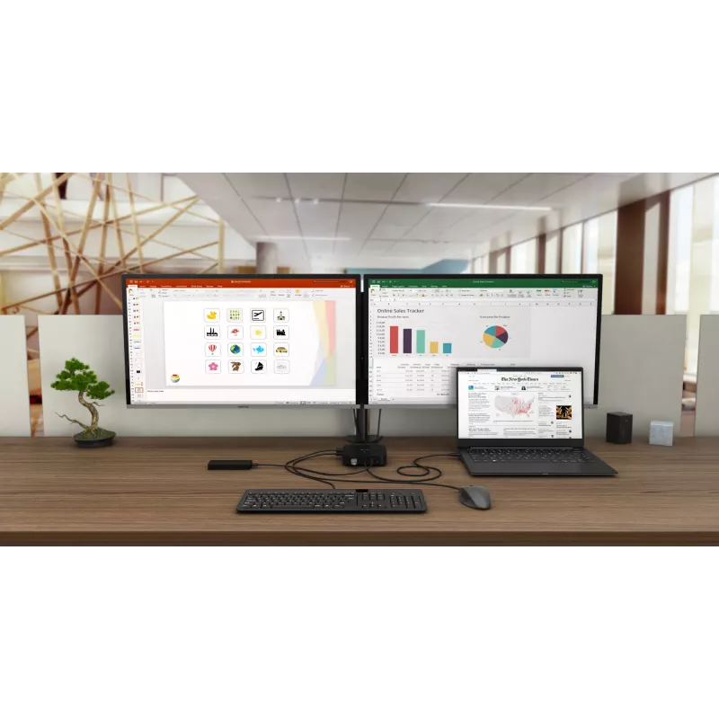 i-tec USB-C HDMI DP dokstacija ar 100 W barošanu