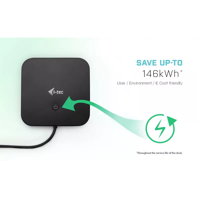 i-tec USB-C HDMI DP dokstacija ar 100 W barošanu