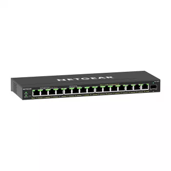 NETGEAR GS316EP-100PES tīkla slēdzis, pārvaldāms, Gigabit Ethernet (10/100/1000), Power over Ethernet (PoE), melns