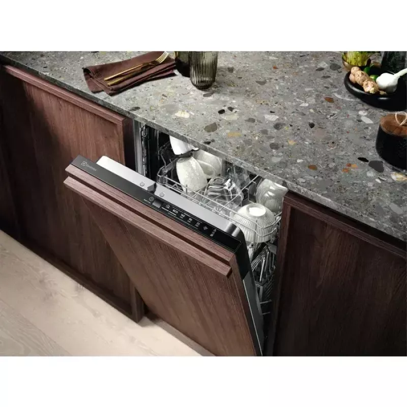 Iebūvējamā trauku mazgājamā mašīna Electrolux EEA12100L — 9 komplekti, 49 dB, 45 cm šaura