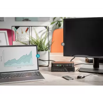 DIGITUS KVM Slēdzis, 2x1 DP, DP/HDMI Izvade, USB 4Kx2K@60Hz