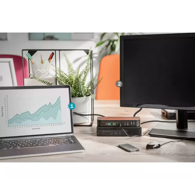 DIGITUS KVM Slēdzis, 2x1 DP, DP/HDMI Izvade, USB 4Kx2K@60Hz