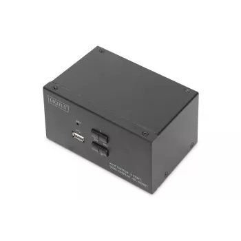 DIGITUS KVM Slēdzis, 2 Porti, Divi Displeji, 4K, HDMI
