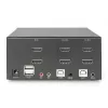 DIGITUS KVM Slēdzis, 2 Porti, Divi Displeji, 4K, HDMI