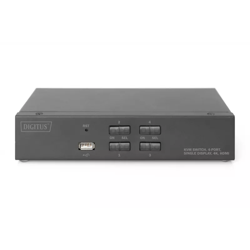 KVM slēdzis Digitus 4 portu viens displejs 4K HDMI