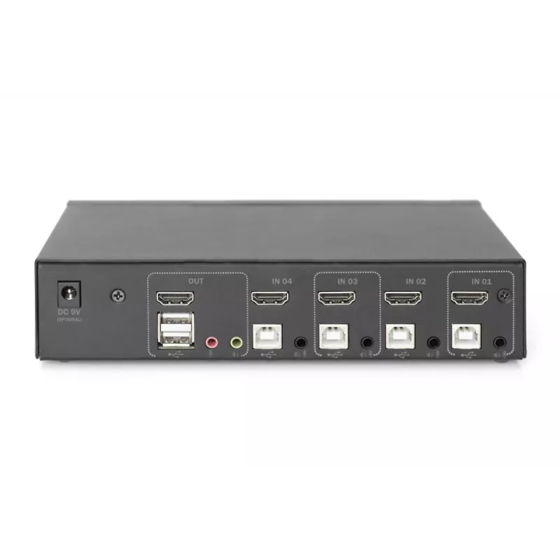 KVM slēdzis Digitus 4 portu viens displejs 4K HDMI