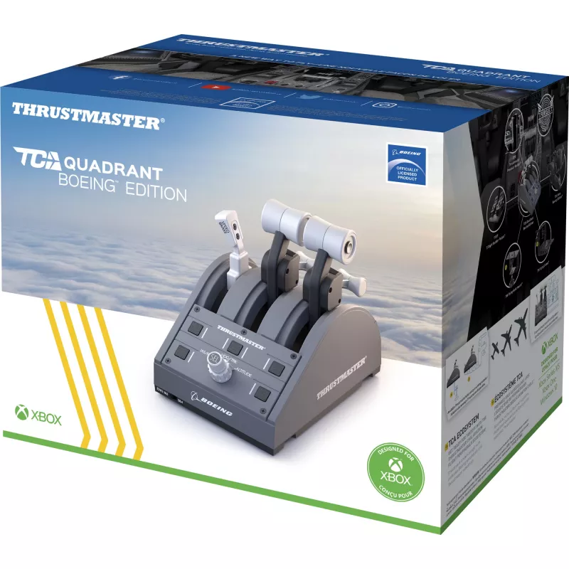 Thrustmaster TCA Quadrant Boeing Edition Pelēks USB Joystick PC, Xbox, Xbox One X, Xbox Series S